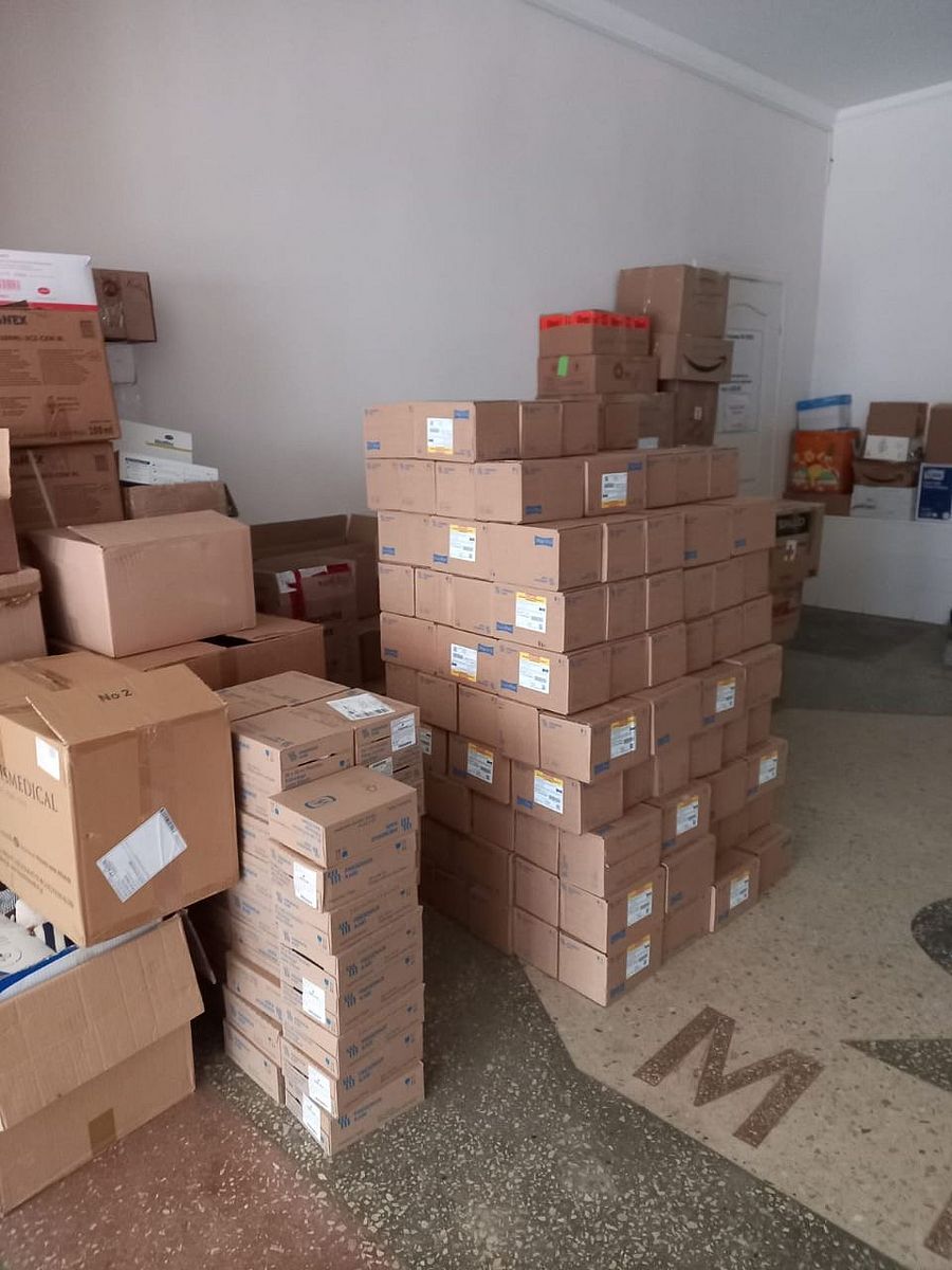 Medikamentenlieferung im Zentralen Städischen Krankenhaus Chernivtsi in der Ukraine