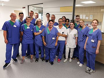 Gruppenfoto im Intensivmedizinischen Zentrum