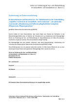 Zustimmungserklärung zur Datenverarbeitung