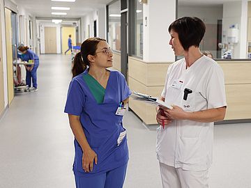 Teambesprechung im Intensivmedizinischen Zentrum