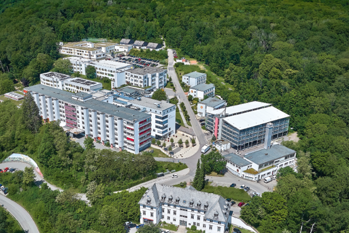 Luftaufnahme des Gebäudes der SHG-Kliniken Sonnenberg