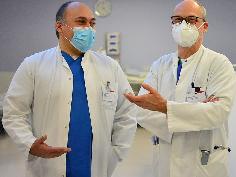 Kardiologe Dr Fernando Gatto und Herzchirurg Peter Greilach