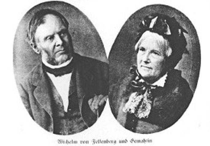 Historisches Bild von Herr und Frau Fellenberg