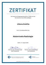 Q1 Abdomen Zertifikat