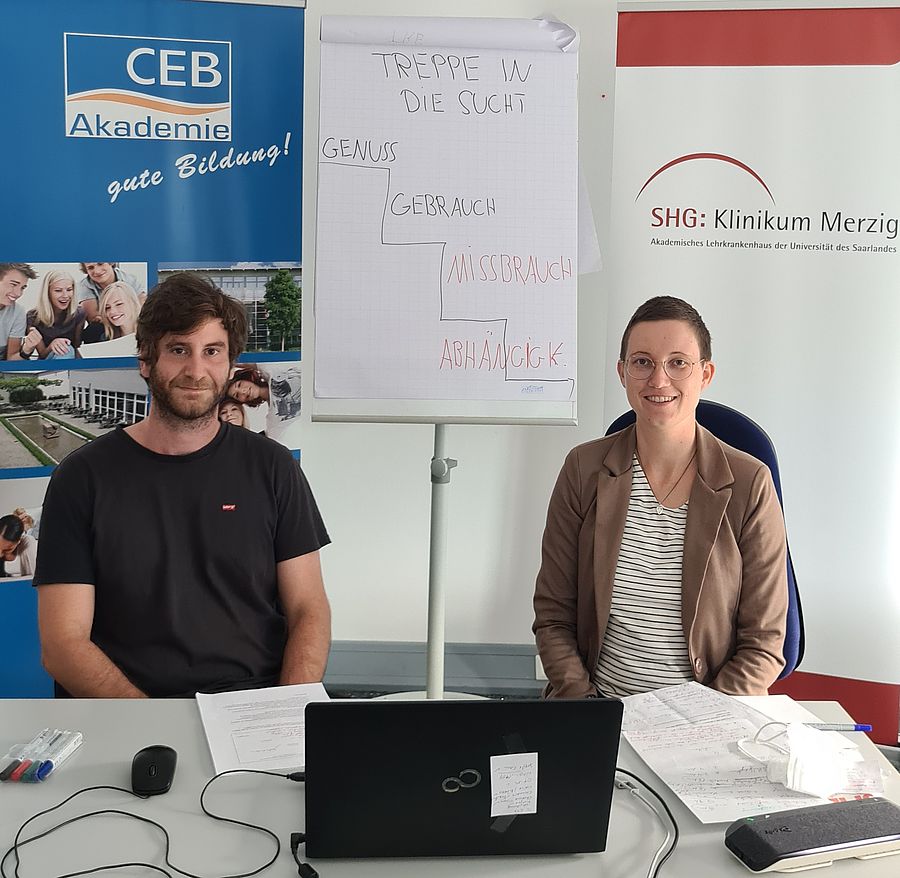 Lisa Spill und Alexander Gores bei ihrem Online-Vortrag