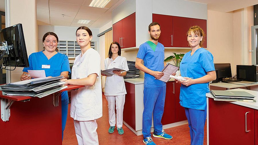Das Pflegeteam der SHG Kliniken Völklingen bei der Arbeit