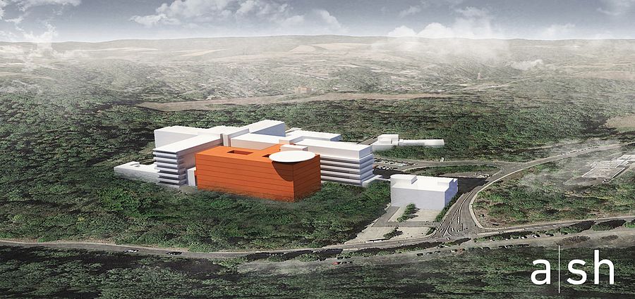 Darstellung der geplanten Erweiterung des Klinikums Idar-Oberstein
