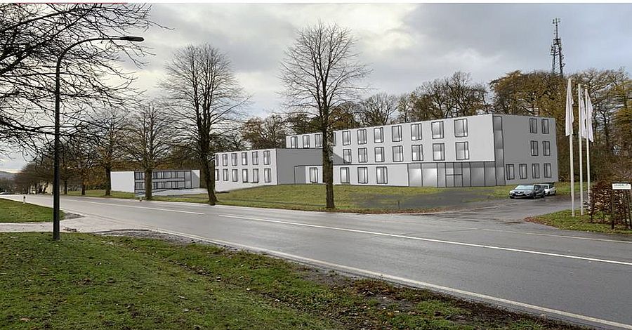 Konzeptzeichnung des geplanten Neubaus