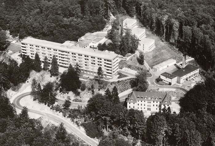 Luftbild der SHG-Kliniken Sonnenberg 1960