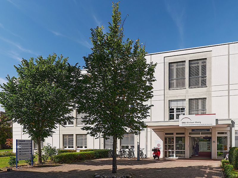 Haupteingang des SHG-Klinikums Merzig